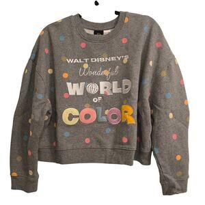 Walt Disney’s Wonderful World Of Color Disney 100 Gray Polka Dot Sweatshirt XL